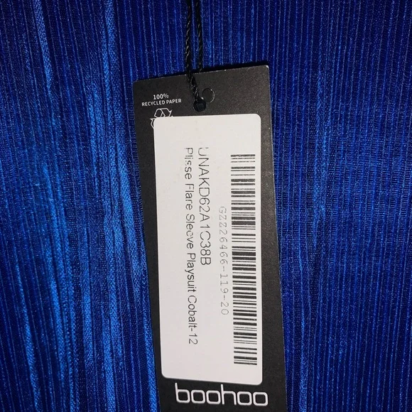 Boohoo Colbalt Blue Romper Size 12 - Picture 4 of 5